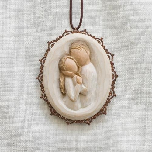 Embrace Metal-edged Willow Tree® Ornaments Sculpted by Susan Lordi