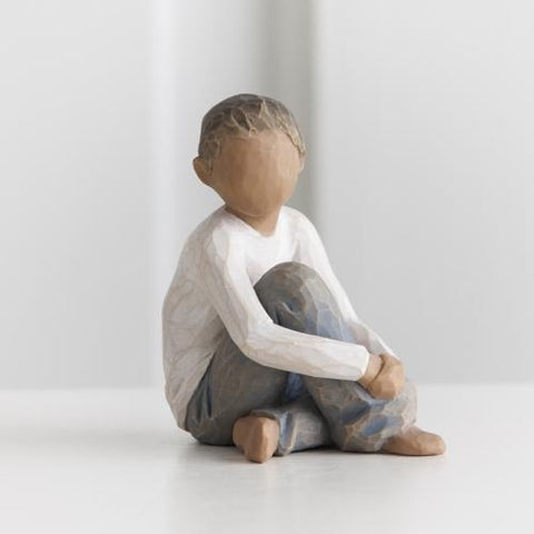 Caring Child (darker skin tone and hair color) Willow Tree® Figure Scu ...