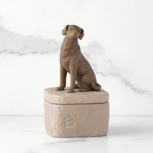 Love My Dog DARK Keepsake Willow Tree® Box Sculpted by Susan Lordi